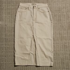 Abercrombie Women's Cream Denim Skirt